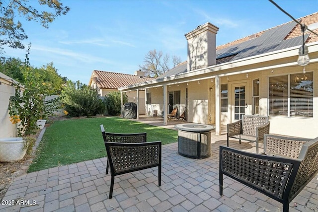 view of patio / terrace with an outdoor hangout area