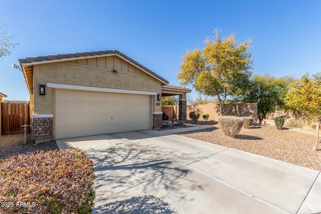 ranch-style house with a garage