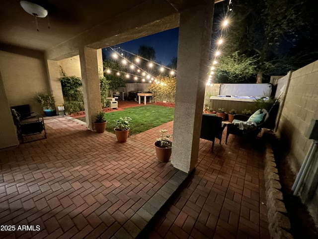 546 E San Carlos Way, Chandler, AZ 85249 - patio at night with a patio