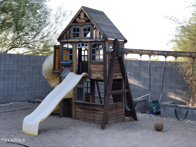 view of jungle gym