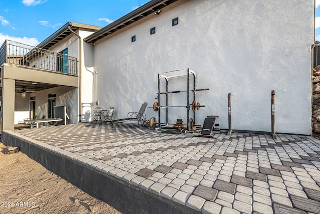 rear view of property with a patio area