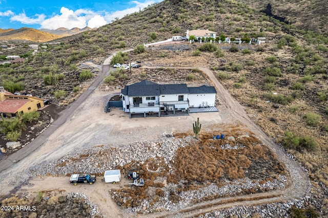 aerial view with a mountain view