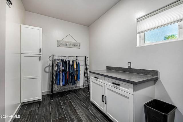 interior space featuring dark hardwood / wood-style flooring