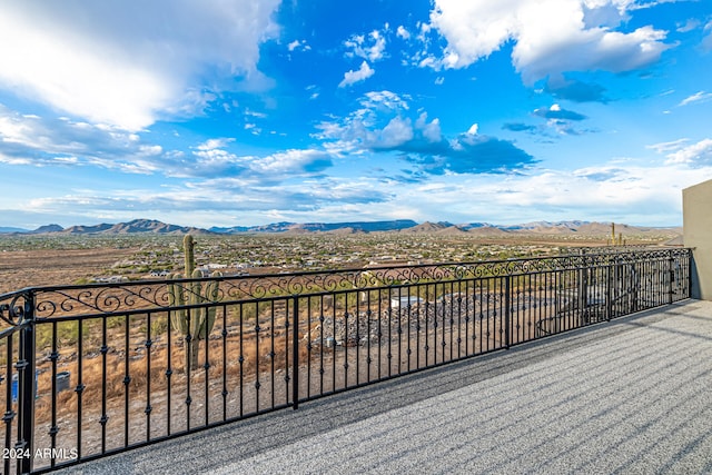 exterior space with a mountain view