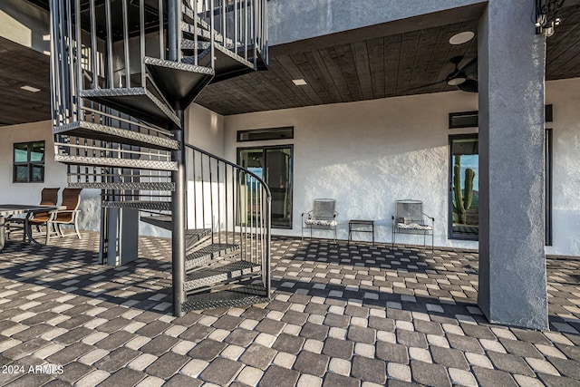 view of patio / terrace with a balcony