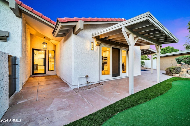 exterior space featuring a patio