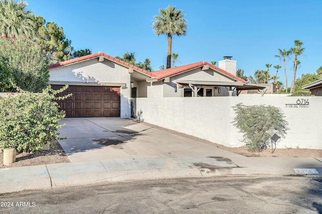 view of front of home featuring a garage