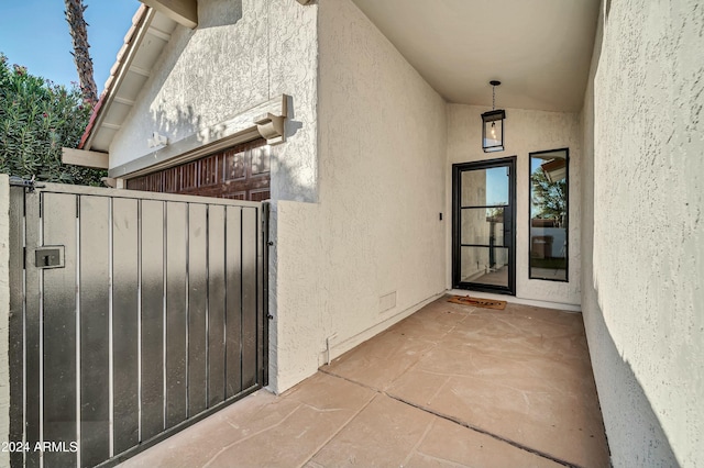 view of doorway to property