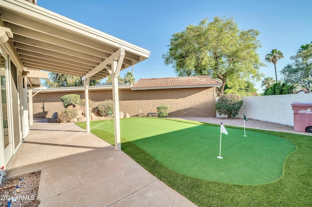 view of yard with a patio