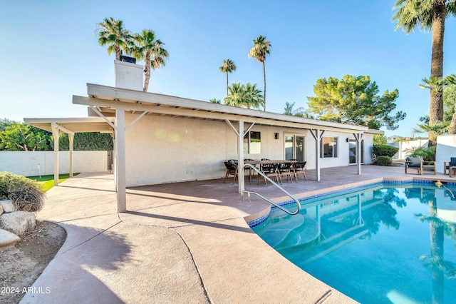 view of pool with a patio area