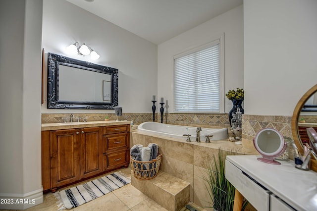 22406 S 173rd Way, Gilbert, AZ 85298 - full bath with a garden tub, vanity, and tile patterned floors