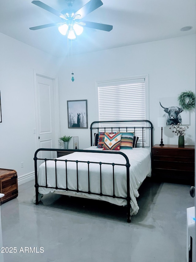 22406 S 173rd Way, Gilbert, AZ 85298 - bedroom featuring finished concrete floors and a ceiling fan