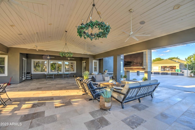 22406 S 173rd Way, Gilbert, AZ 85298 - view of patio with a ceiling fan and outdoor dining area