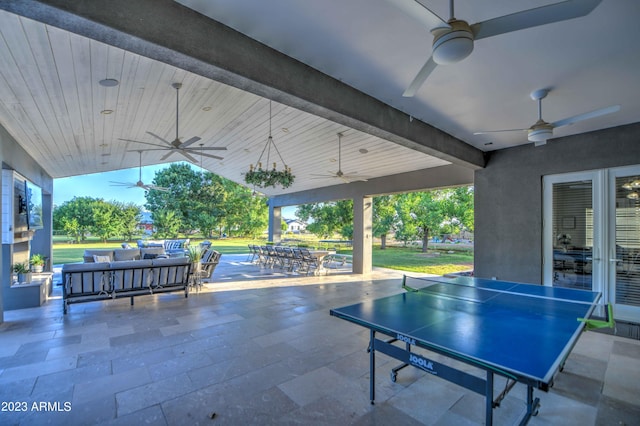 22406 S 173rd Way, Gilbert, AZ 85298 - view of patio featuring ceiling fan, outdoor lounge area, and outdoor dining space