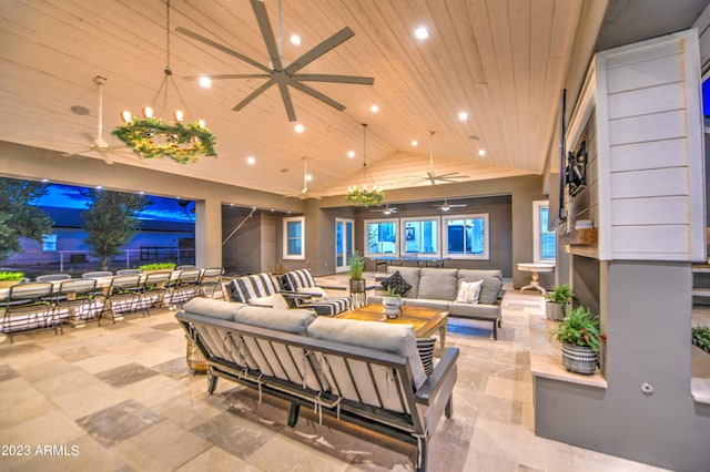 22406 S 173rd Way, Gilbert, AZ 85298 - view of patio / terrace with ceiling fan and an outdoor hangout area