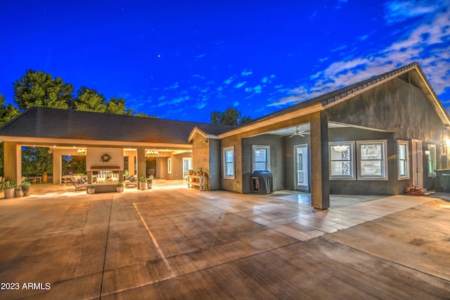 22406 S 173rd Way, Gilbert, AZ 85298 - rear view of house featuring a ceiling fan and a patio