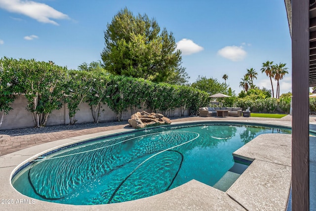 5101 E Paradise Dr, Scottsdale, AZ 85254 - view of pool with an outdoor hangout area and a fenced backyard