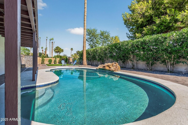 5101 E Paradise Dr, Scottsdale, AZ 85254 - view of swimming pool with a fenced backyard and a patio area