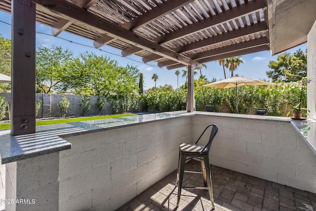 5101 E Paradise Dr, Scottsdale, AZ 85254 - view of patio featuring a pergola