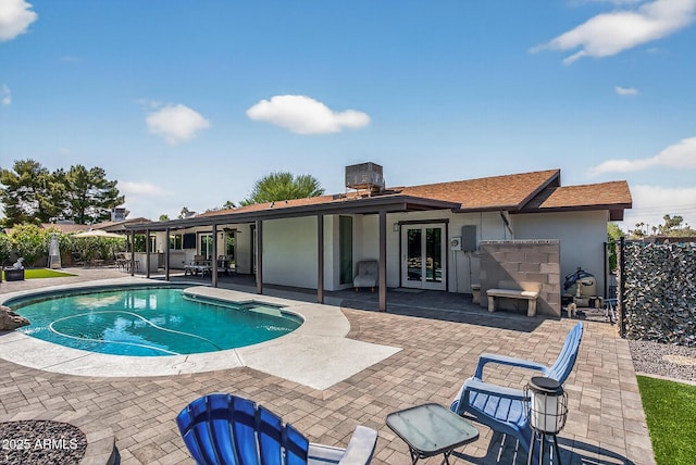 5101 E Paradise Dr, Scottsdale, AZ 85254 - view of pool featuring french doors and a patio