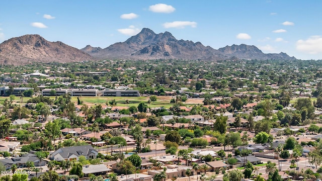 5101 E Paradise Dr, Scottsdale, AZ 85254 - aerial view of residential area with a mountain backdrop