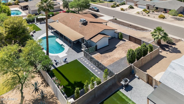 5101 E Paradise Dr, Scottsdale, AZ 85254 - aerial view of residential area featuring a pool