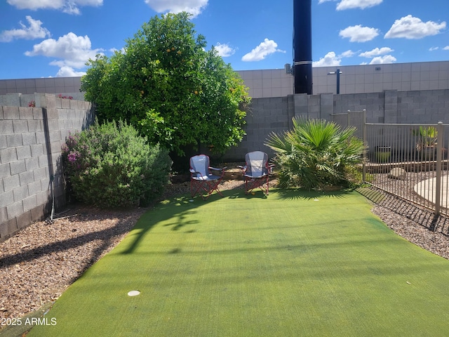 view of yard with fence private yard