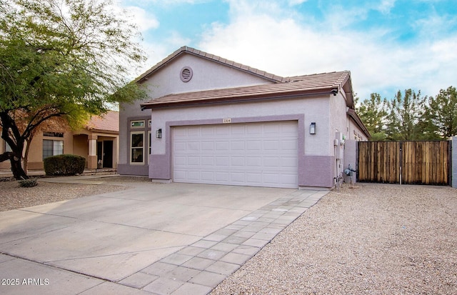 single story home featuring a garage