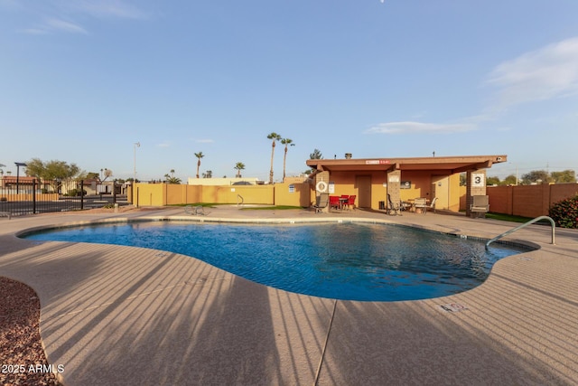 view of pool with a patio area