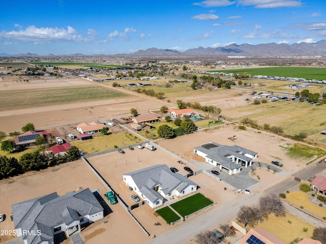 aerial view featuring a residential view and a mountain view