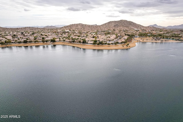 property view of water featuring a residential view and a mountain view