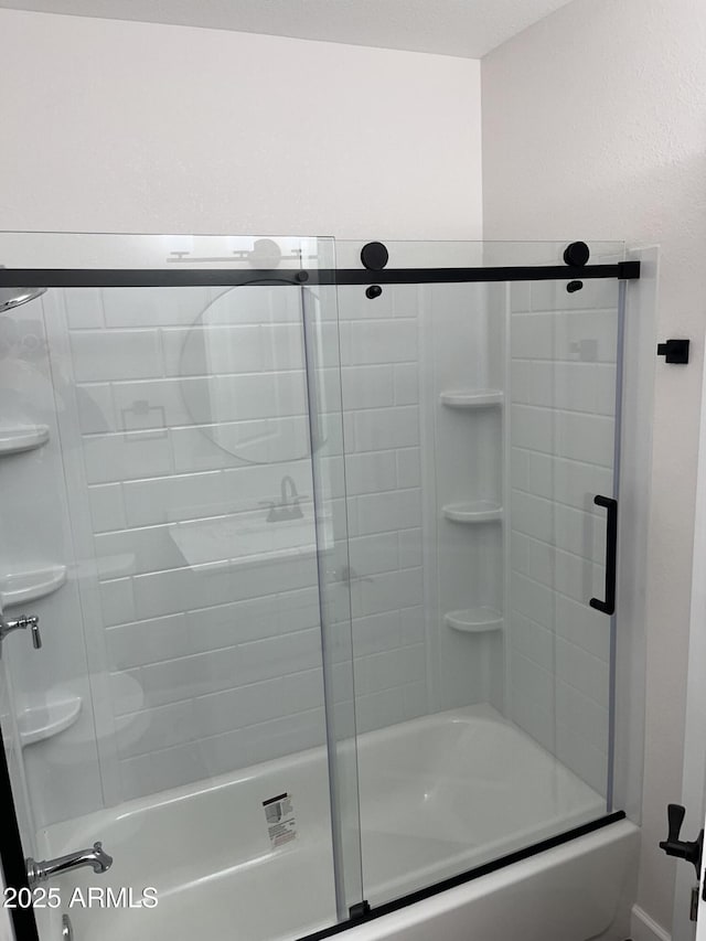 full bath with enclosed tub / shower combo