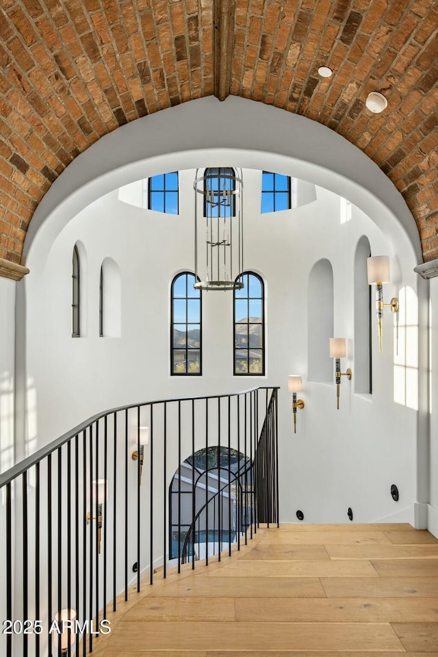 interior space with wood finished floors