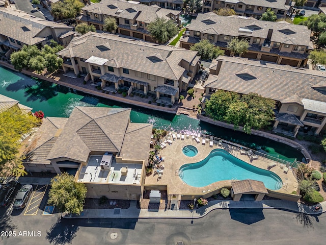 drone / aerial view featuring a residential view