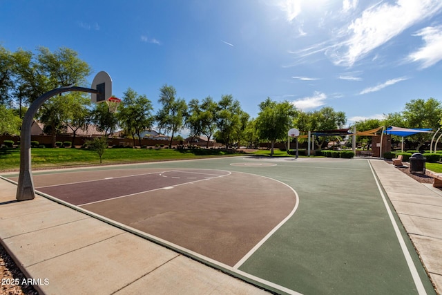 view of basketball court with community basketball court