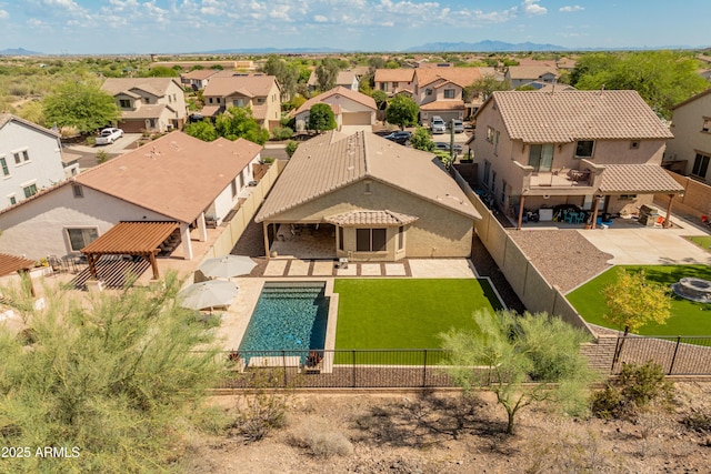 12712 W Milton Dr, Peoria, AZ 85383 - aerial view of residential area featuring a pool area