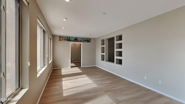 empty room featuring light hardwood / wood-style flooring