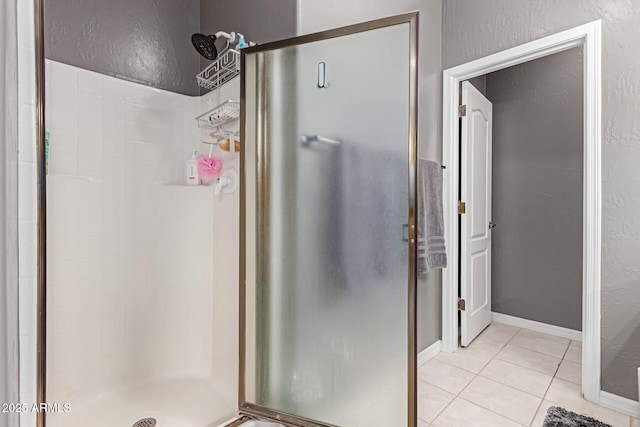 2714 N 63rd St, Mesa, AZ 85215 - bathroom with a shower with door and tile patterned floors