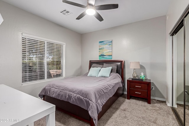 2714 N 63rd St, Mesa, AZ 85215 - carpeted bedroom featuring ceiling fan and a closet