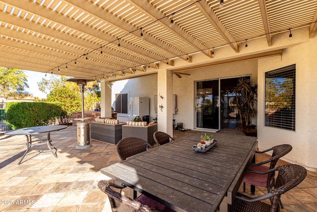2714 N 63rd St, Mesa, AZ 85215 - view of patio featuring an outdoor hangout area and a pergola