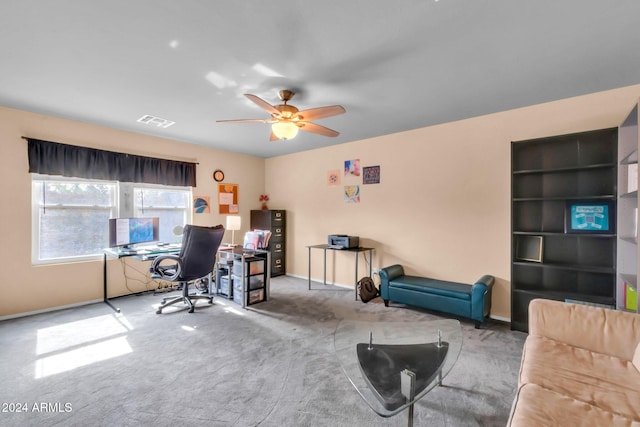10847 E Forge Cir, Mesa, AZ 85208 - office space featuring ceiling fan, carpet, and baseboards