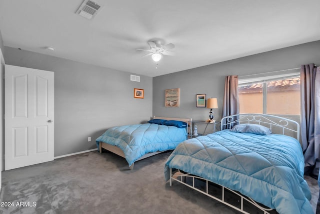 10847 E Forge Cir, Mesa, AZ 85208 - carpeted bedroom with baseboards and a ceiling fan