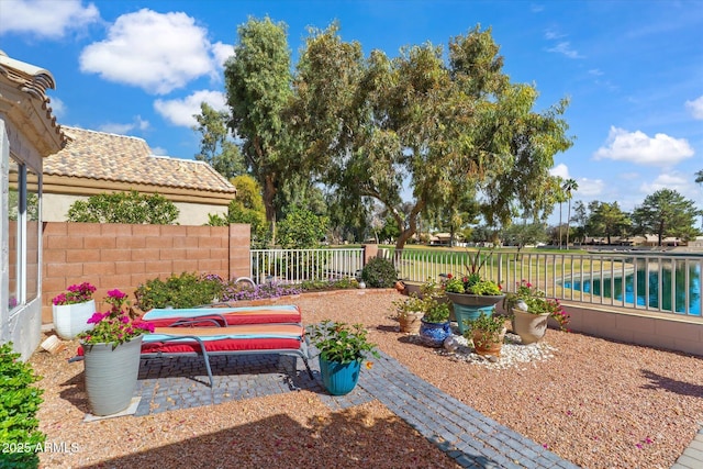 view of patio / terrace featuring a fenced in pool and a fenced backyard