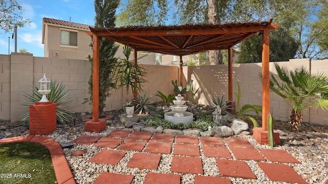 4073 E Stable Ct, Gilbert, AZ 85297 - fenced backyard featuring a pergola