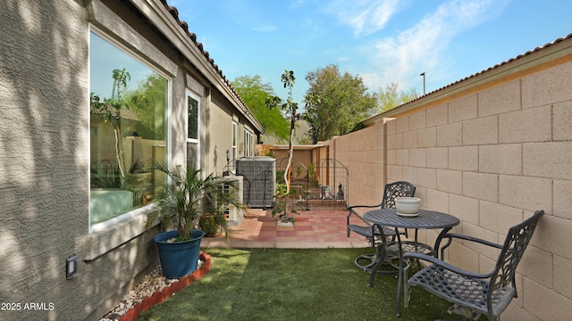 4073 E Stable Ct, Gilbert, AZ 85297 - fenced backyard with a patio and central AC unit
