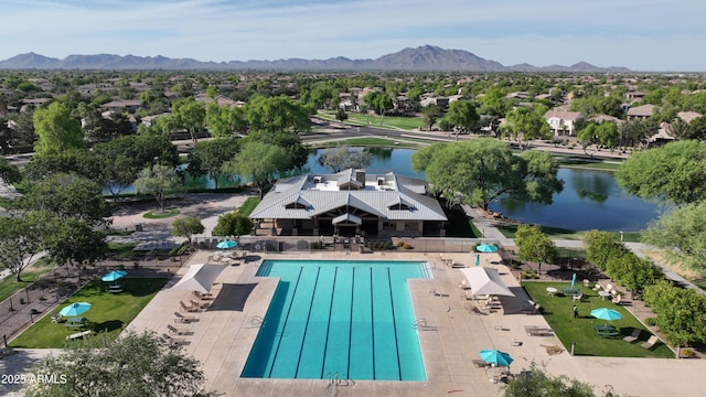 4073 E Stable Ct, Gilbert, AZ 85297 - community pool with a water and mountain view