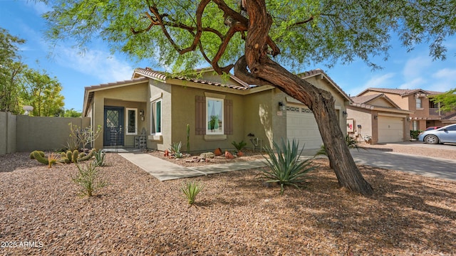 4073 E Stable Ct, Gilbert, AZ 85297 - view of front of property with a garage, stucco siding, concrete driveway, and a tile roof