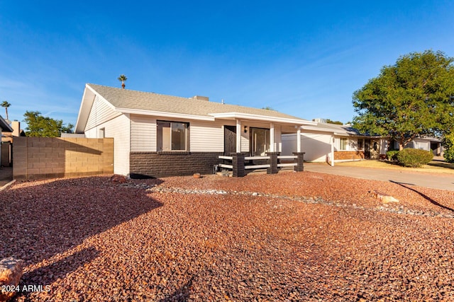 view of ranch-style home