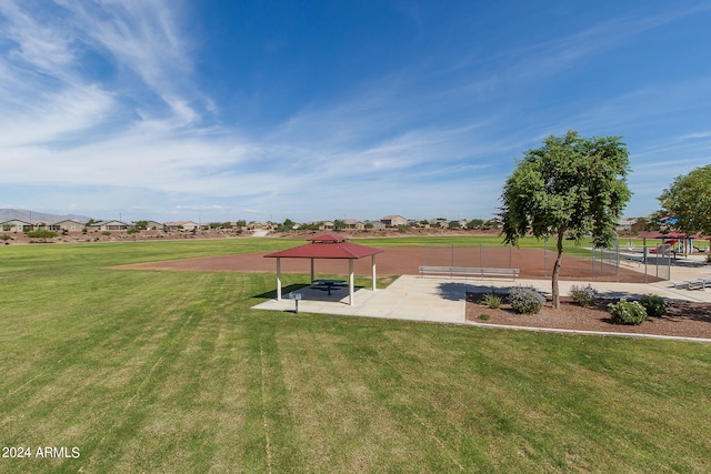 view of yard featuring a playground