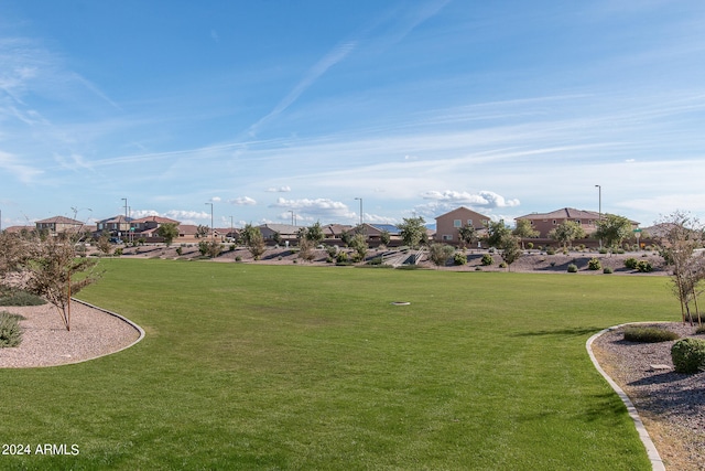 view of home's community featuring a lawn